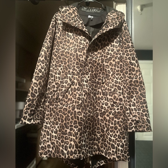 The Kooples Jackets & Blazers - KOOPLES Women’s XS Leopard Waterproof Hooded Jacket Oversized Raincoat